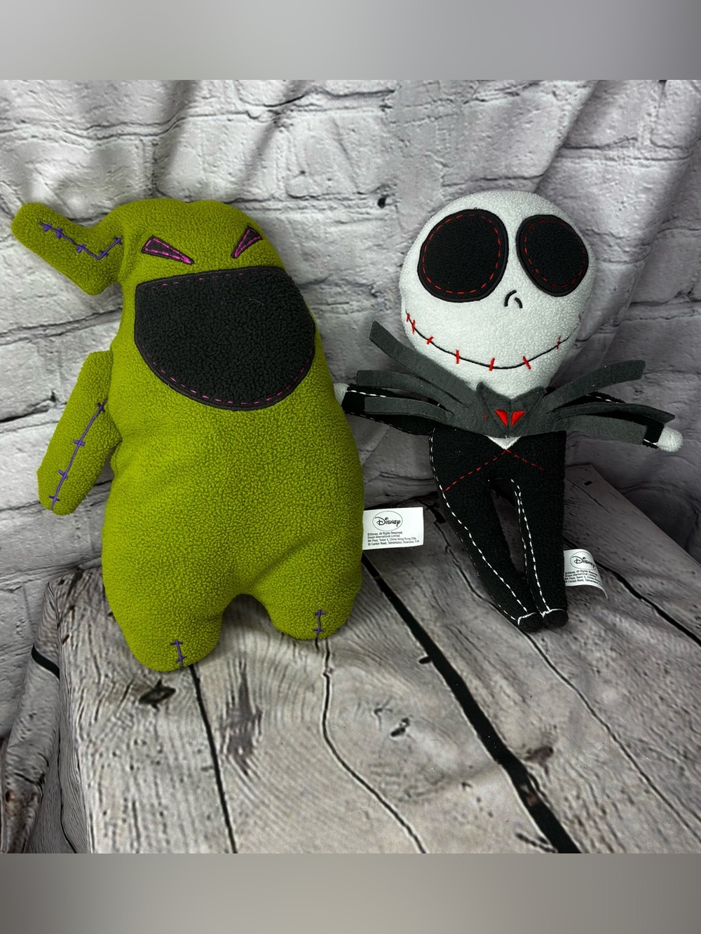 Disney Nightmare Before Christmas Jack Skellington Oogie Boogie 11.5” Plushes